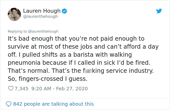 People Are Pointing Out That The Lack Of Sick Days For US Employees Could Make The Spread Of Coronavirus Accelerate