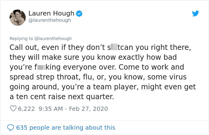 People Are Pointing Out That The Lack Of Sick Days For US Employees Could Make The Spread Of Coronavirus Accelerate