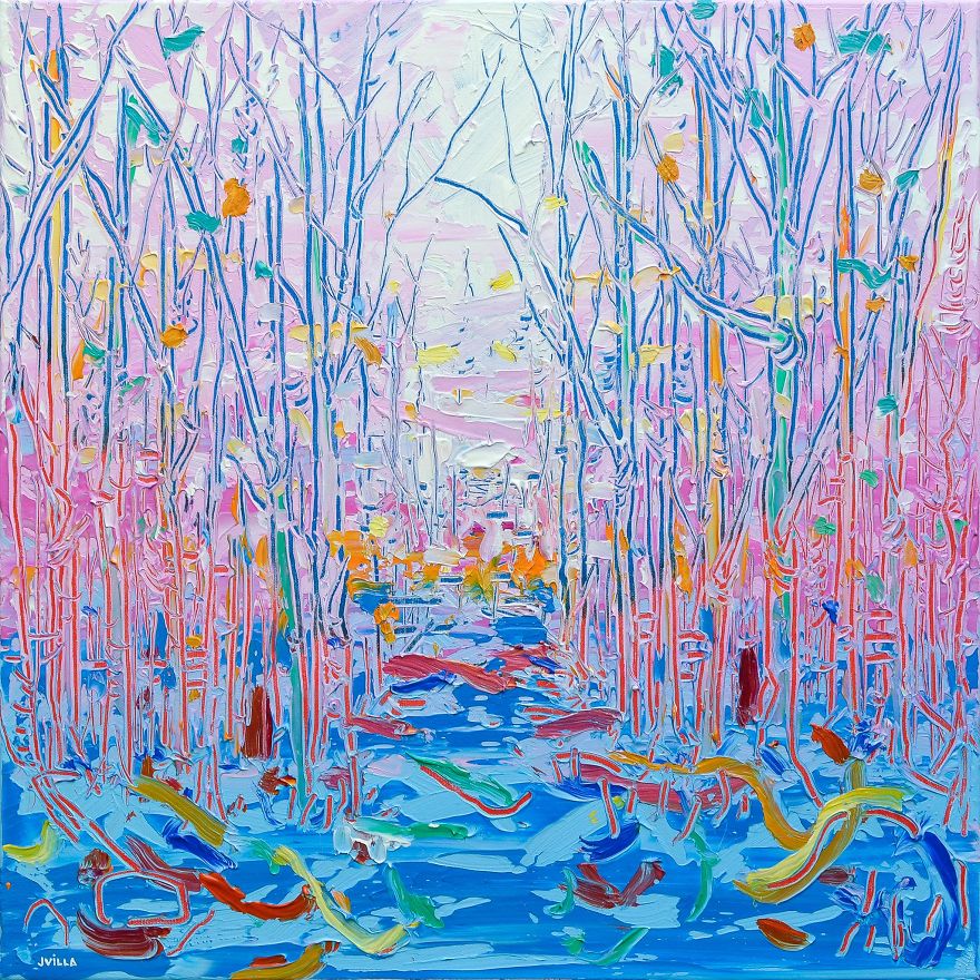 I Paint Tall Trees Paintings Using Sgraffito Technique I Paint Tall Trees Paintings Using Sgraffito Technique