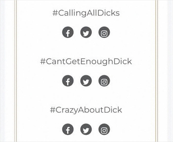 Guy Named Dick Tries Creating A Wedding Hashtag For Him And Fiancee, Gets Ridiculously Inappropriate Results Guy Named Dick Tries Creating A Wedding Hashtag For Him And Fiancee, Gets Ridiculously Inappropriate Results