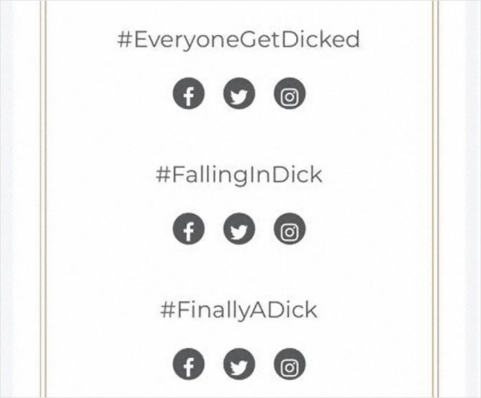 Guy Named Dick Tries Creating A Wedding Hashtag For Him And Fiancee, Gets Ridiculously Inappropriate Results Guy Named Dick Tries Creating A Wedding Hashtag For Him And Fiancee, Gets Ridiculously Inappropriate Results