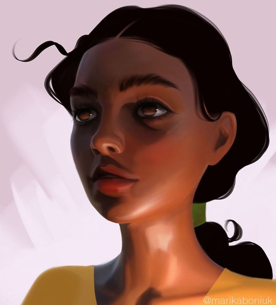 Artist Makes Digital Portraits Of 8 Disney Princesses In His Style Artist Makes Digital Portraits Of 8 Disney Princesses In His Style