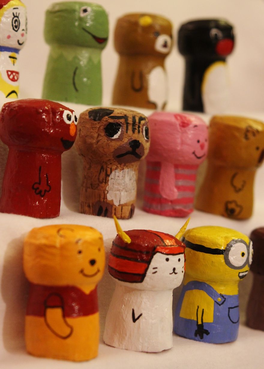 I Turn Champagne Corks Into Popular Characters I Turn Champagne Corks Into Popular Characters