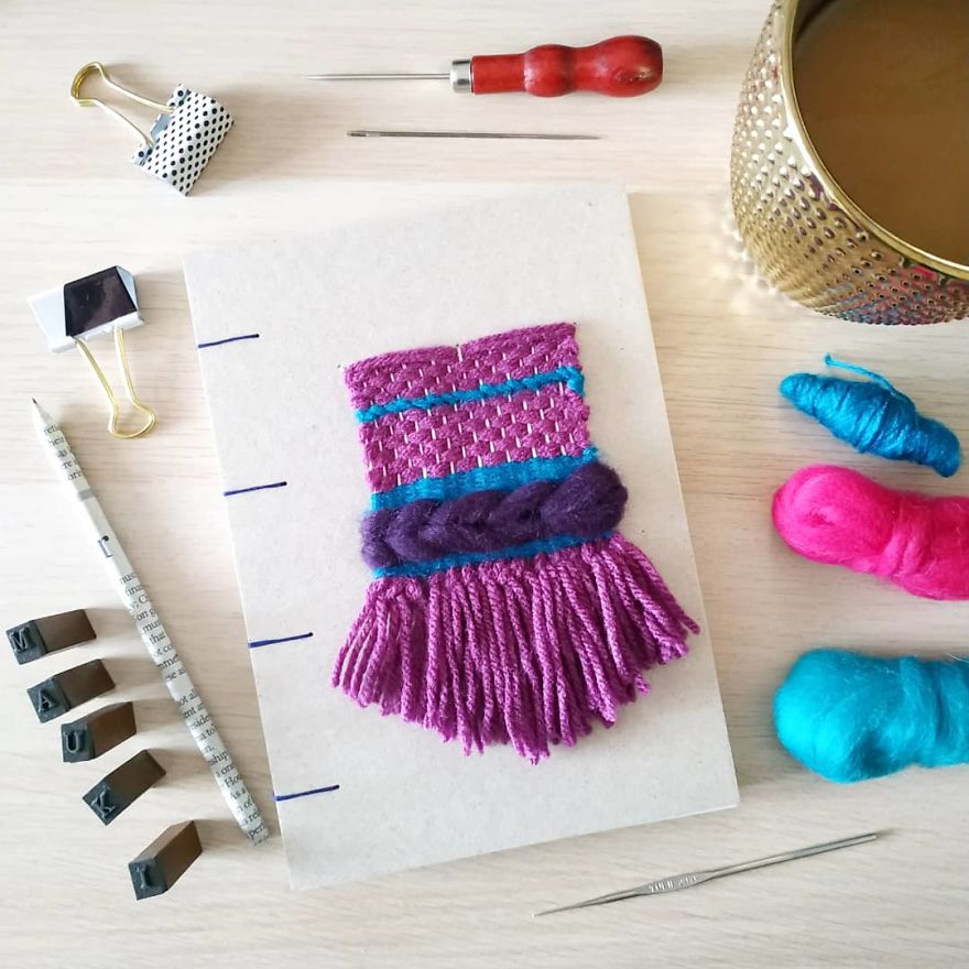 I Create Ecofriendly Handmade Notebooks With Woven Or Embroidered Covers I Create Ecofriendly Handmade Notebooks With Woven Or Embroidered Covers