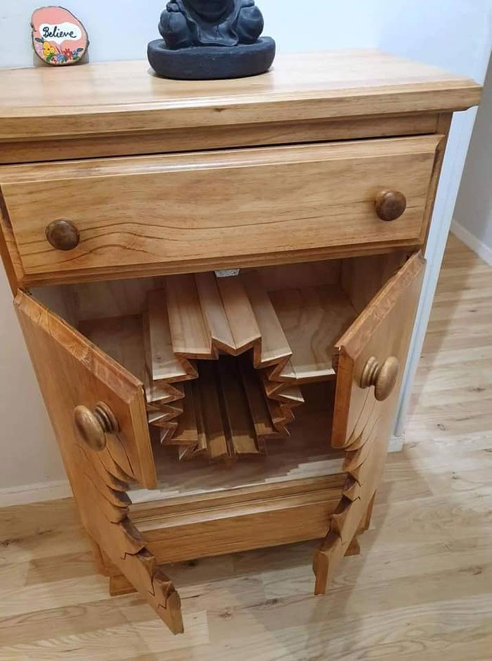 This Retired Cabinet Maker Goes Viral For Making Broken And Weird Furniture That Belongs In Disney Movies