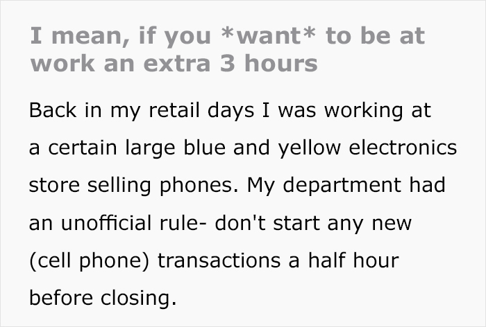 Manager Wants Their Employee To Serve Clients Right Before Closing, Employee Complies To Teach Him A Lesson Manager Wants Their Employee To Serve Clients Right Before Closing, Employee Complies To Teach Him A Lesson