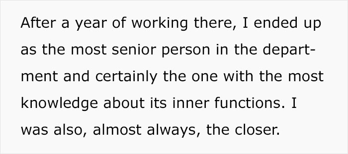 Manager Wants Their Employee To Serve Clients Right Before Closing, Employee Complies To Teach Him A Lesson Manager Wants Their Employee To Serve Clients Right Before Closing, Employee Complies To Teach Him A Lesson