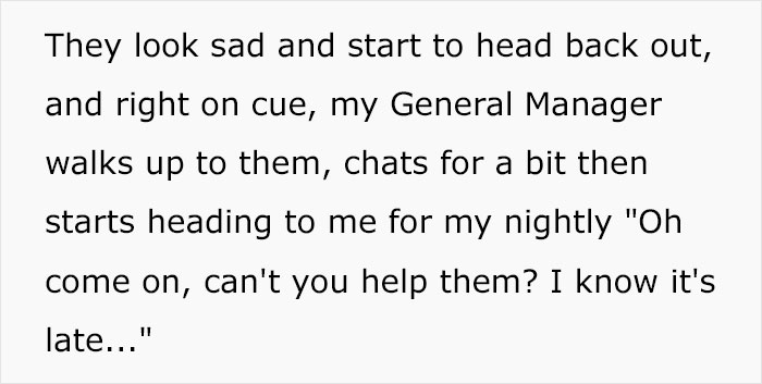 Manager Wants Their Employee To Serve Clients Right Before Closing, Employee Complies To Teach Him A Lesson Manager Wants Their Employee To Serve Clients Right Before Closing, Employee Complies To Teach Him A Lesson