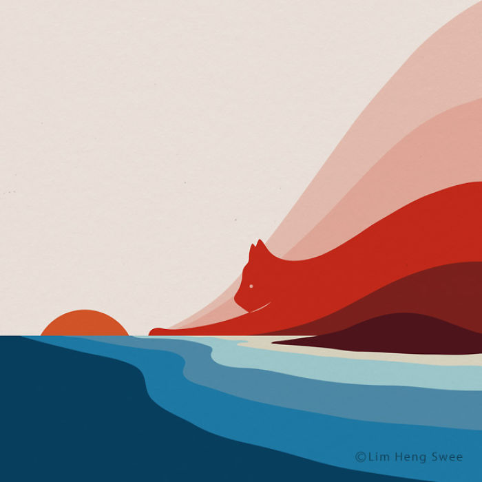 My 22 Minimal Landscape Illustrations For Art And Cat Lovers My 22 Minimal Landscape Illustrations For Art And Cat Lovers