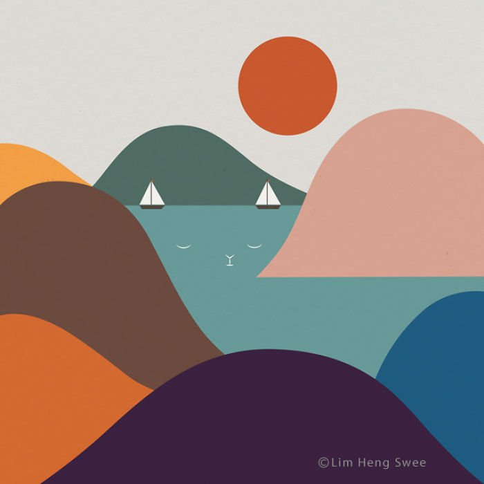 My 22 Minimal Landscape Illustrations For Art And Cat Lovers My 22 Minimal Landscape Illustrations For Art And Cat Lovers