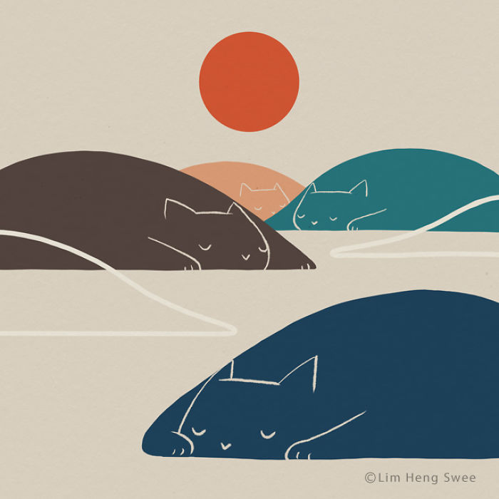 My 22 Minimal Landscape Illustrations For Art And Cat Lovers My 22 Minimal Landscape Illustrations For Art And Cat Lovers