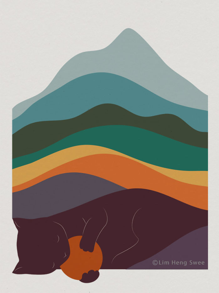 My 22 Minimal Landscape Illustrations For Art And Cat Lovers My 22 Minimal Landscape Illustrations For Art And Cat Lovers