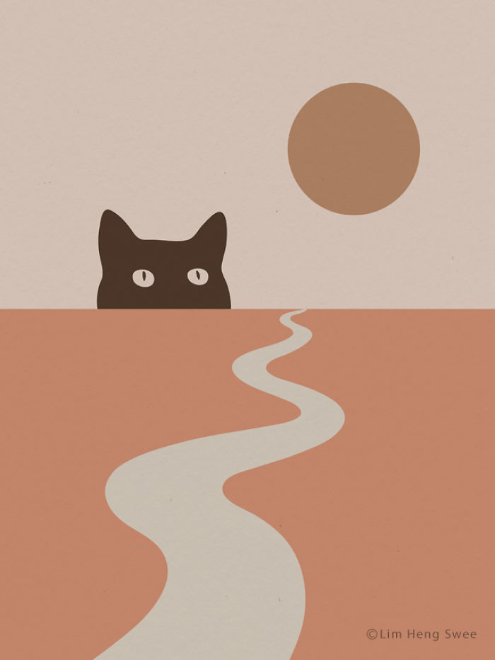 My 22 Minimal Landscape Illustrations For Art And Cat Lovers My 22 Minimal Landscape Illustrations For Art And Cat Lovers