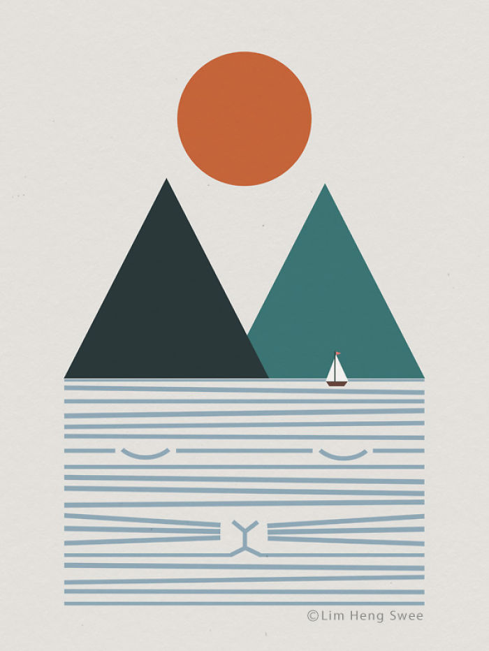 My 22 Minimal Landscape Illustrations For Art And Cat Lovers My 22 Minimal Landscape Illustrations For Art And Cat Lovers