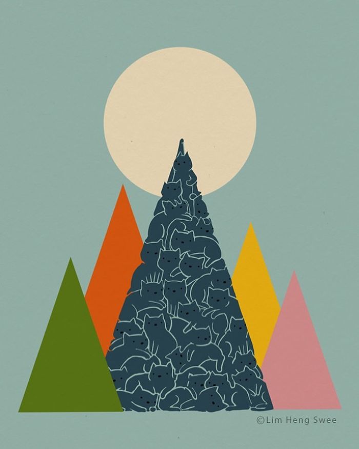 My 22 Minimal Landscape Illustrations For Art And Cat Lovers My 22 Minimal Landscape Illustrations For Art And Cat Lovers