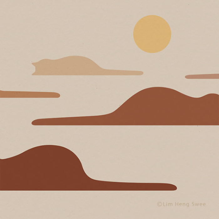 My 22 Minimal Landscape Illustrations For Art And Cat Lovers My 22 Minimal Landscape Illustrations For Art And Cat Lovers