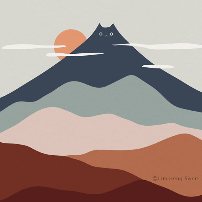 My 22 Minimal Landscape Illustrations For Art And Cat Lovers My 22 Minimal Landscape Illustrations For Art And Cat Lovers