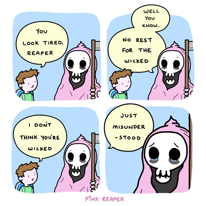 Wholesome Webcomic About The Grim Reaper’s Brighter Side (15 Pics)