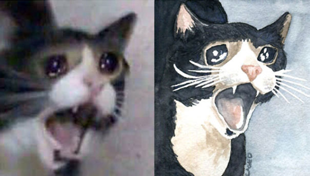 I Made Some Meme Cats Watercolors Because I Love Them I Made Some Meme Cats Watercolors Because I Love Them