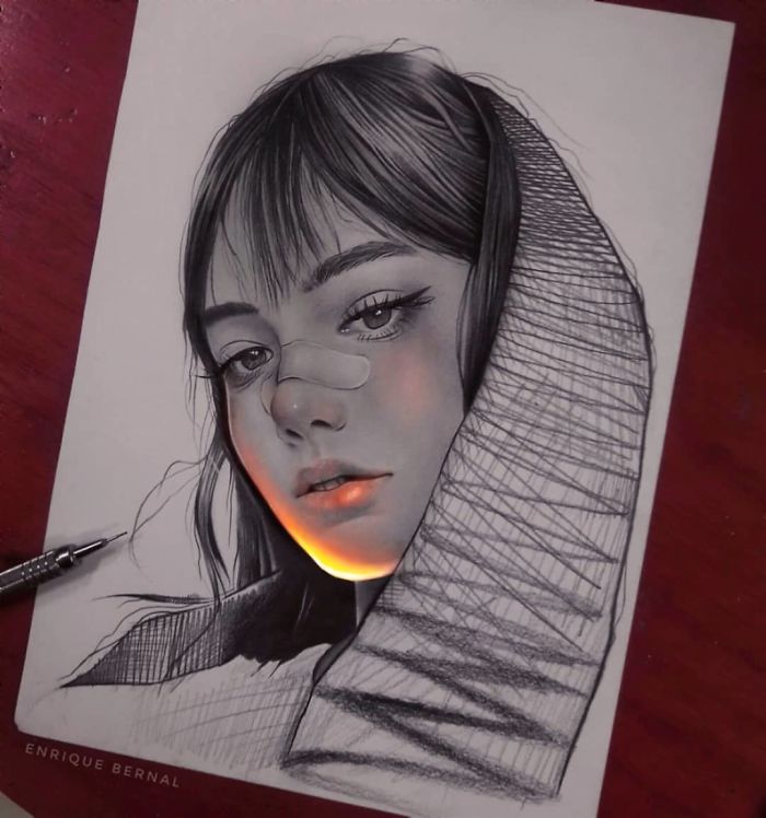 Mexican Artist Uses Unique Technique To Make His Drawings Glow, And The Result Is Mesmerizing Mexican Artist Uses Unique Technique To Make His Drawings Glow, And The Result Is Mesmerizing