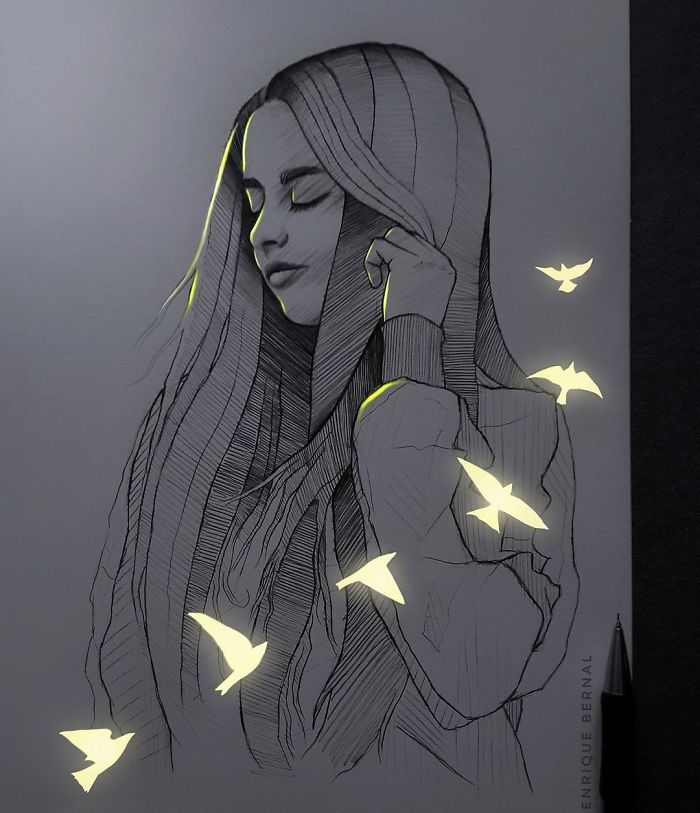 Mexican Artist Uses Unique Technique To Make His Drawings Glow, And The Result Is Mesmerizing Mexican Artist Uses Unique Technique To Make His Drawings Glow, And The Result Is Mesmerizing