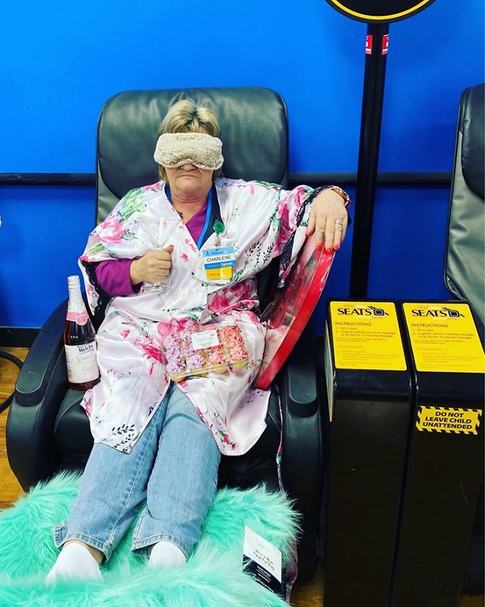 This Lady Works At Walmart, Poses With Its Products For Store’s Local FB Page And People Love Her Sense Of Humor This Lady Works At Walmart, Poses With Its Products For Store’s Local FB Page And People Love Her Sense Of Humor