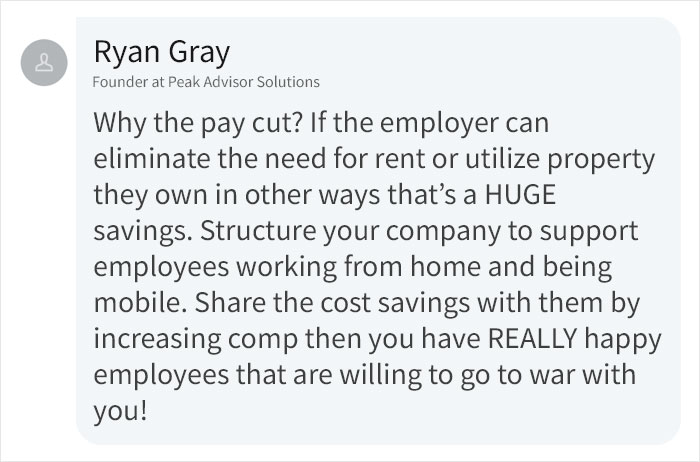 Woman Asks People If They Would Agree To 10% Pay Cut If They Could Work From Home, Here’s How They Responded Woman Asks People If They Would Agree To 10% Pay Cut If They Could Work From Home, Here’s How They Responded