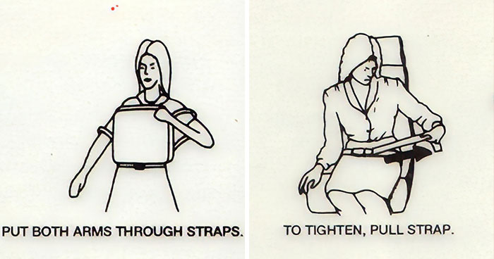 Turns Out Some Flight Safety Cards Are Beyond Hilarious, So Here Are 20 Of Them