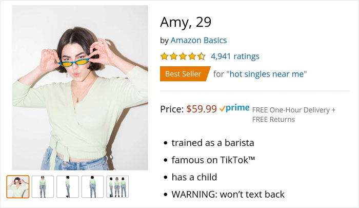 Amazon Dating: Parody Website ‘Sells’ Hot Singles Near You, And Their Bios And Reviews Are Hilarious