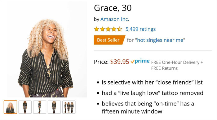 Amazon Dating: Parody Website ‘Sells’ Hot Singles Near You, And Their Bios And Reviews Are Hilarious
