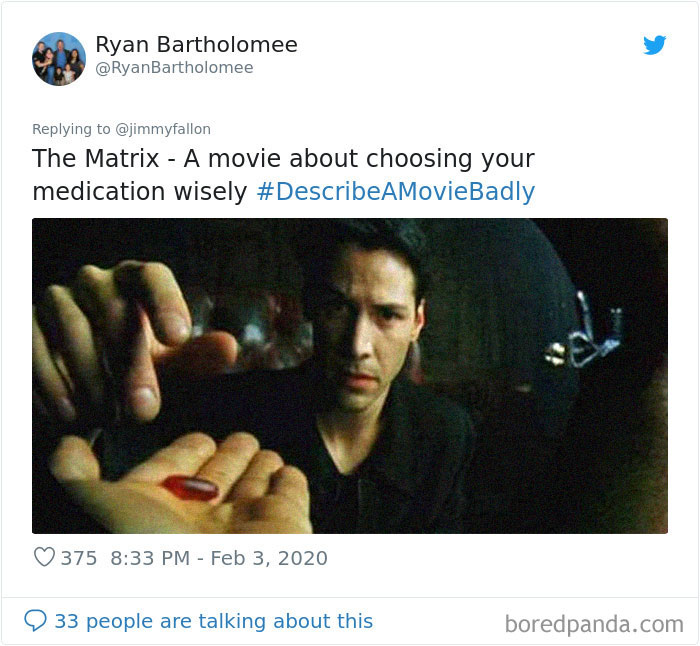 Jimmy Fallon Asks People To Sum Up Famous Movies Badly, And Twitter Delivers (35 Pics) Jimmy Fallon Asks People To Sum Up Famous Movies Badly, And Twitter Delivers (35 Pics)