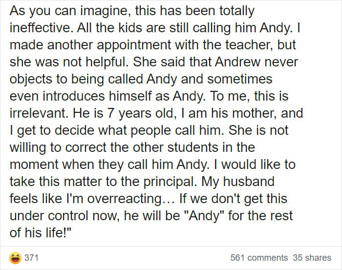 Angry Woman Thinks She Can And Will Control What People Call Her Son Angry Woman Thinks She Can And Will Control What People Call Her Son