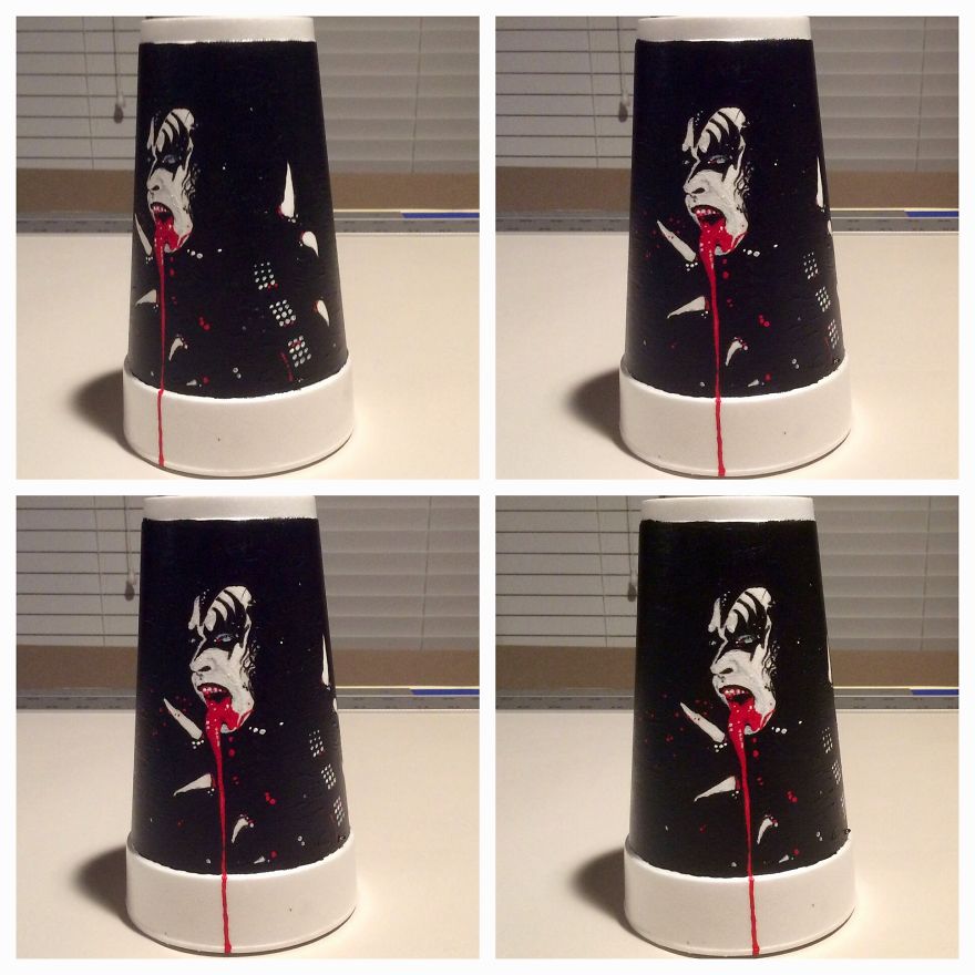 New Acrylic Drawings On Styrofoam Cups (Cont.) New Acrylic Drawings On Styrofoam Cups (Cont.)