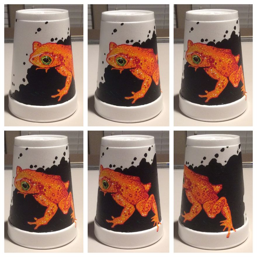 New Acrylic Drawings On Styrofoam Cups (Cont.) New Acrylic Drawings On Styrofoam Cups (Cont.)