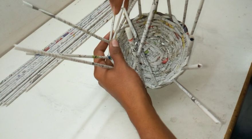 I Created A Bowl From Newspaper