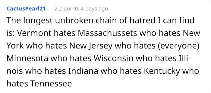 Guy Surveys Americans On Which State They Hate The Most, Puts The Results In A Map Guy Surveys Americans On Which State They Hate The Most, Puts The Results In A Map