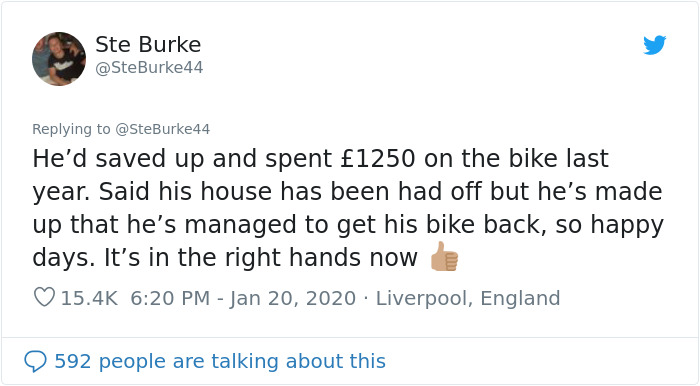 After Noticing A Stolen $1,760 Bike For Sale, This Man Buys It For $104 And Asks For Twitter’s Help To Locate The Owner After Noticing A Stolen $1,760 Bike For Sale, This Man Buys It For $104 And Asks For Twitter’s Help To Locate The Owner