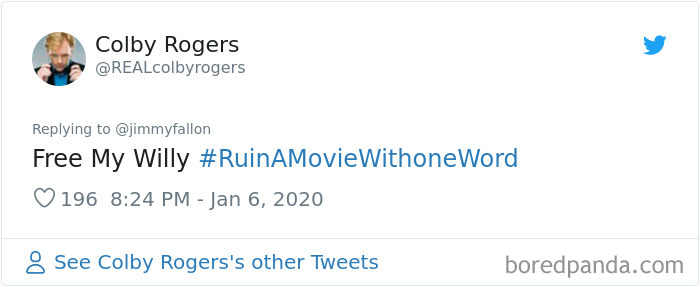 Jimmy Fallon Asks People To Ruin Movies With One Word And Here Are 55 Hilarious Responses Jimmy Fallon Asks People To Ruin Movies With One Word And Here Are 55 Hilarious Responses