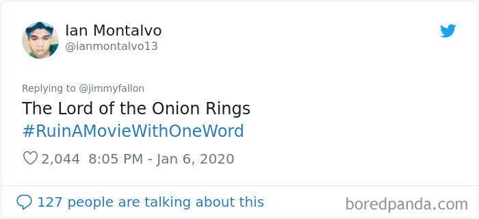 Jimmy Fallon Asks People To Ruin Movies With One Word And Here Are 55 Hilarious Responses Jimmy Fallon Asks People To Ruin Movies With One Word And Here Are 55 Hilarious Responses