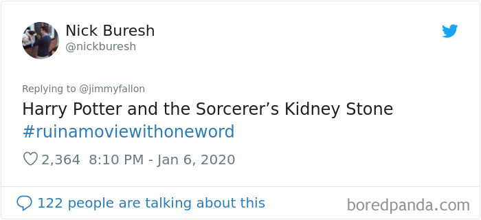 Jimmy Fallon Asks People To Ruin Movies With One Word And Here Are 55 Hilarious Responses Jimmy Fallon Asks People To Ruin Movies With One Word And Here Are 55 Hilarious Responses