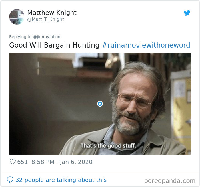 Jimmy Fallon Asks People To Ruin Movies With One Word And Here Are 55 Hilarious Responses Jimmy Fallon Asks People To Ruin Movies With One Word And Here Are 55 Hilarious Responses