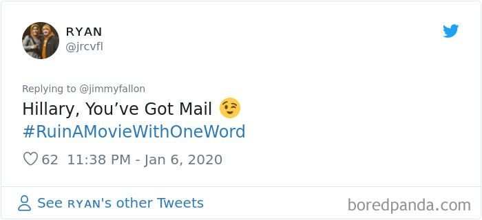 Jimmy Fallon Asks People To Ruin Movies With One Word And Here Are 55 Hilarious Responses Jimmy Fallon Asks People To Ruin Movies With One Word And Here Are 55 Hilarious Responses