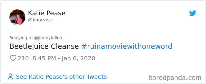 Jimmy Fallon Asks People To Ruin Movies With One Word And Here Are 55 Hilarious Responses Jimmy Fallon Asks People To Ruin Movies With One Word And Here Are 55 Hilarious Responses