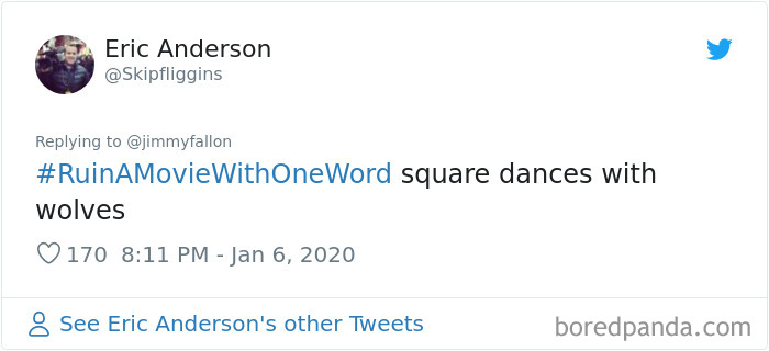 Jimmy Fallon Asks People To Ruin Movies With One Word And Here Are 55 Hilarious Responses Jimmy Fallon Asks People To Ruin Movies With One Word And Here Are 55 Hilarious Responses