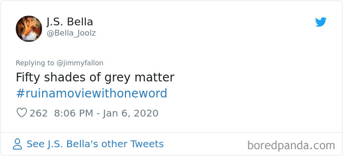 Jimmy Fallon Asks People To Ruin Movies With One Word And Here Are 55 Hilarious Responses Jimmy Fallon Asks People To Ruin Movies With One Word And Here Are 55 Hilarious Responses