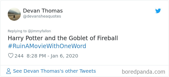 Jimmy Fallon Asks People To Ruin Movies With One Word And Here Are 55 Hilarious Responses Jimmy Fallon Asks People To Ruin Movies With One Word And Here Are 55 Hilarious Responses