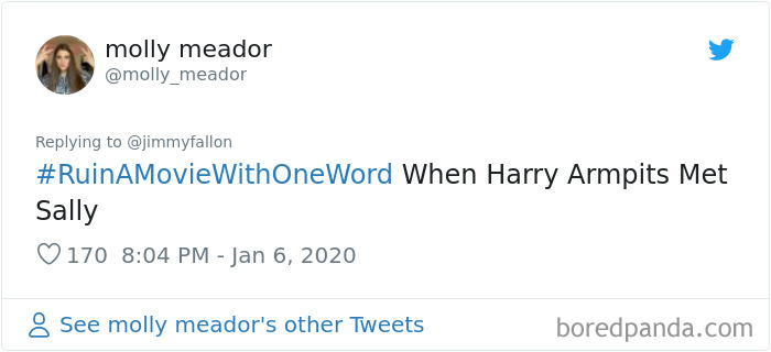 Jimmy Fallon Asks People To Ruin Movies With One Word And Here Are 55 Hilarious Responses Jimmy Fallon Asks People To Ruin Movies With One Word And Here Are 55 Hilarious Responses