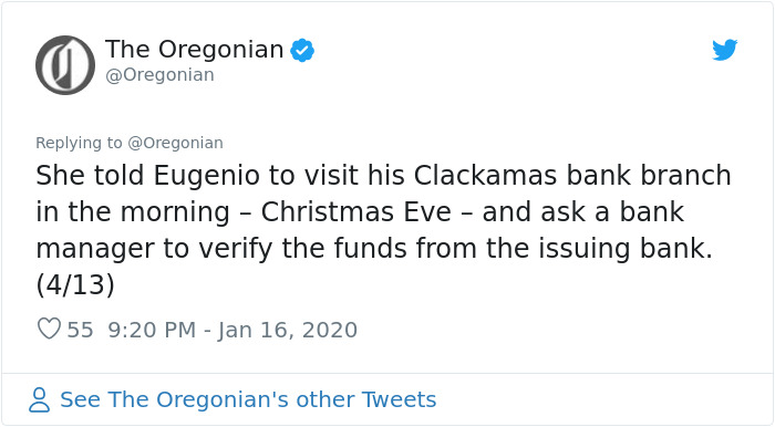 US Bank’s Mistake Leaves Guy Broke On Christmas So This Kind Employee Helps Him Out, Gets Fired For It US Bank’s Mistake Leaves Guy Broke On Christmas So This Kind Employee Helps Him Out, Gets Fired For It