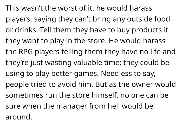 Jerk Manager Ruins People’s Beloved Game Store, Ends Up Being Exposed And Fired Jerk Manager Ruins People’s Beloved Game Store, Ends Up Being Exposed And Fired