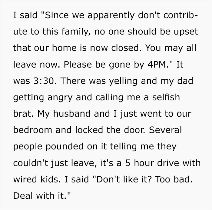 Parents Tell Their Daughter They’re Removing Her From The Will Because She Has No Kids, So She Ruins Their Holidays Parents Tell Their Daughter They’re Removing Her From The Will Because She Has No Kids, So She Ruins Their Holidays